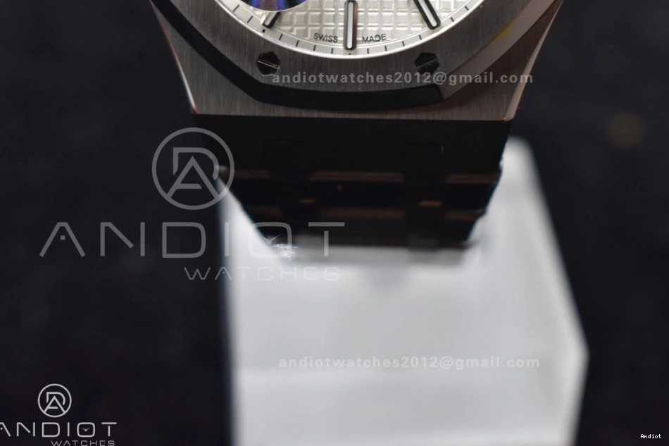 449 Best Royal Bracelet A4302 41mm White SS Edition APSF 15500 SS Super Clone Premium on Oak Dial Textured 1:1 0711
